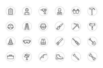 Laboring Icon for Work and Effort Illustration