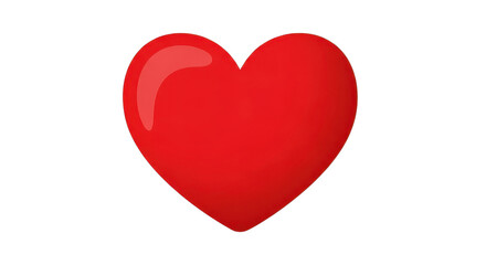 Red heart shape for love and Valentines day isolated PNG with Transparent Background