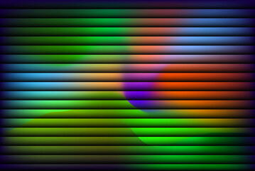 Abstract horizontal lines with vibrant colorful paint splatters and gradients