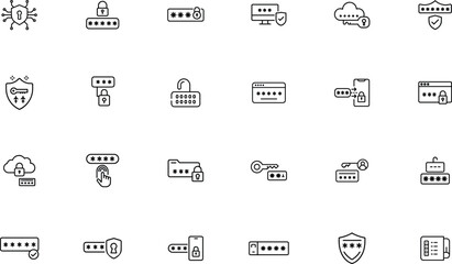 Password Protector Icon for Security and Privacy Concept