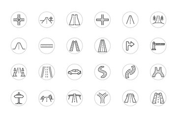 Road Icon for Transportation and Travel Concept