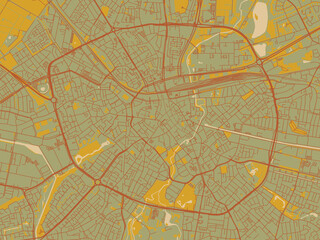Modern Flat Map Poster Eindhoven