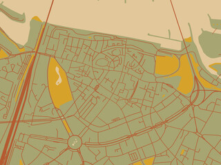Contemporary Flat Map Nijmegen Centrum