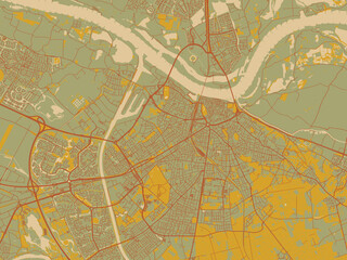 Posterready Flat Map Nijmegen Netherlands