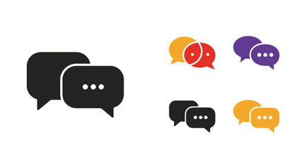 Colorful speech bubbles illustration displaying communication and conversation concepts clearly