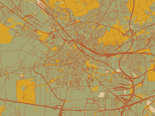 Contemporary Flat Map Gliwice Poland