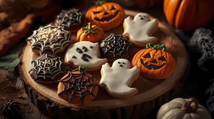 halloween pumpkin and candy