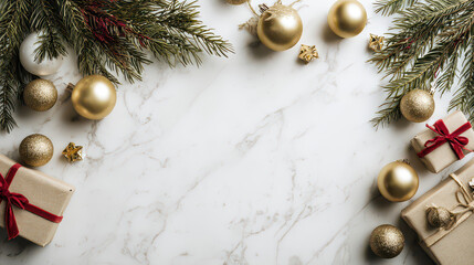 christmas decoration on wooden background