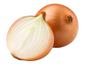  onion isolated on white background. Cut out PNG file