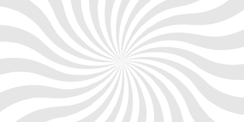 Abstract shine white and gray spiral sunset ray cartoon pop sunburst wallpaper. minimal summer spiral line diagonal vintage summer poster design. 