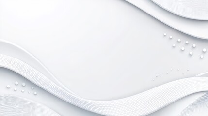 Obraz premium Abstract white background with smooth curves, gentle waves, and textured elements creating a modern and serene design concept