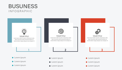 3 Steps Business Infographic, Modern Flat Business Template, Minimal Infographic Design, Step-by-Step Business Graphic, Colorful Infographic Layout, Business Data Presentation, Creative Strategy Infog