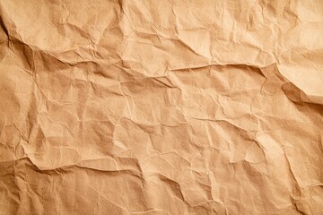 Obraz premium Crumpled Brown Paper Texture Background for Artistic Design and Creative Projects