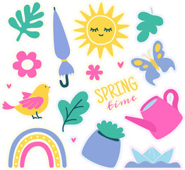 set of sticker icon vector illustration