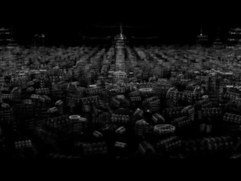 some boxes in the ground