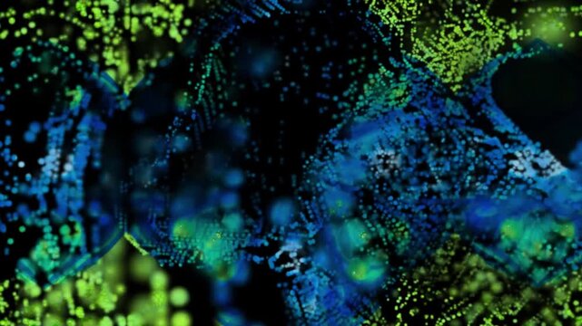 abstract blue background with bubbles like algae