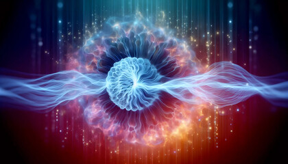 Obraz premium Breathwork visualization cycle, Ai generated image