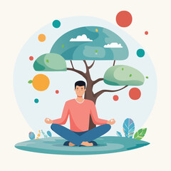 Meditation and Mindfulness Illustration