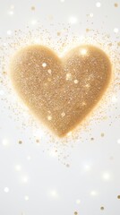 Fototapeta premium Heart backgrounds gold illuminated.