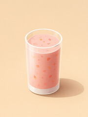 strawberry smoothie with strawberry