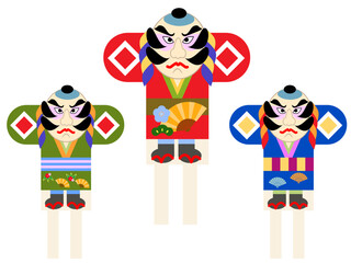 Fototapeta premium 奴凧のイラストセット（行事12）