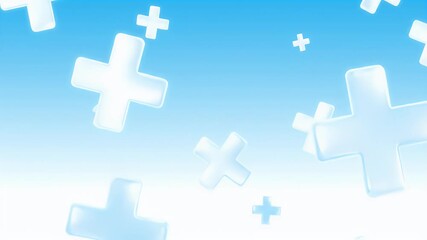 Abstract Plus Sign Animation - Medical and Healthcare Background.