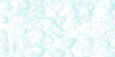 Fototapeta premium A digital contour map pattern in gradient teal tones, creating a 3D illusion of terrain elevation and valleys. Perfect for backgrounds, mapping themes, or futuristic visualization.