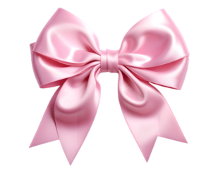 A pink bow with a large bow on it
