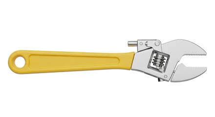 Isolated adjustable wrench tool engineering equipment, fixing device utility yellow silver