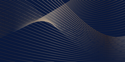 Abstract blue luxury wave background. Modern background design. golden color. Fluid shapes composition. Fit for presentation design. website, basis for banners, wallpapers, brochure, posters