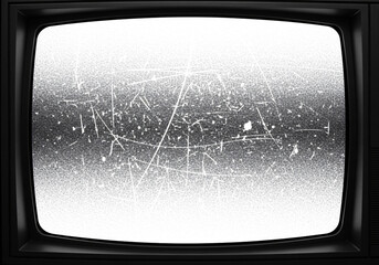 Retro TV Screen Static and Scratches