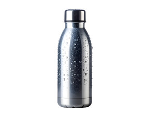 Thermos bottle with water droplets