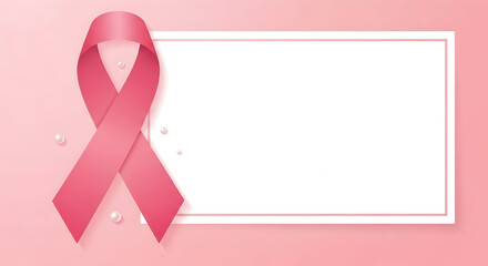 Breast Cancer Awareness Pink Ribbon Frame