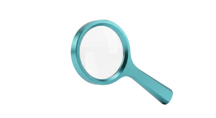 Isolated magnifying glass, looking for details, studying, examining closely, searching