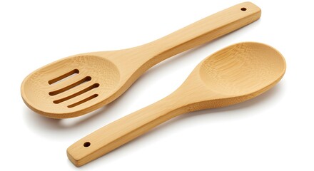 Two wooden spoons for cooking and serving food