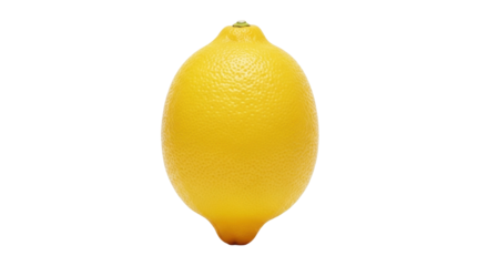 Isolated yellow lemon, fresh citrus fruit for cooking or lemonade, whole and uncut