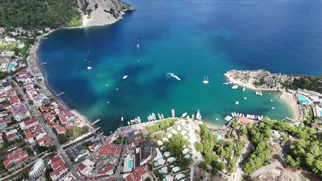 Aerial View of Turunc Bay in Marmaris, Turkey