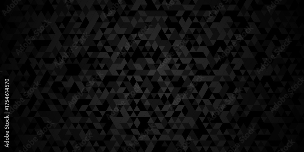 Wall mural abstract low polygon cubic black gray black vector poly triangle texture geometric pattern composed 