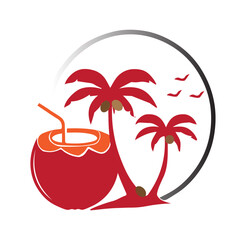 Coconut Drink at Tropical Beach