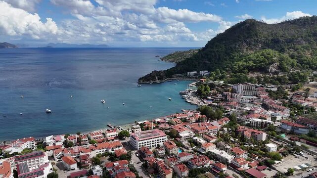 Aerial View of Turunc Bay in Marmaris, Turkey