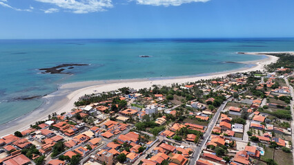Coqueiro Beach At Luis Correia In Piaui Brazil. Beach Landscape. Nature Seascape. Travel Destination. Coqueiro Beach At Luis Correia In Piaui Brazil. Turquoise Water.