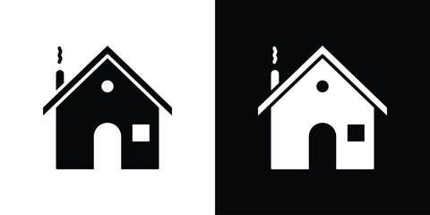 Winter Cabin icon concept design element. pictogram icons.