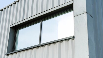 Modern building facade with window