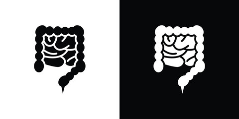 Large intestine icon concept design element. pictogram icons.