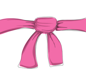 Pink ribbon vector illustration.eps