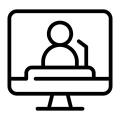 video conference line icon