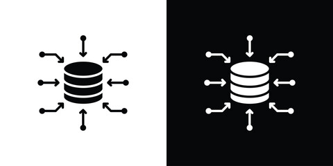 Data aggregation icon concept design element. pictogram icons.