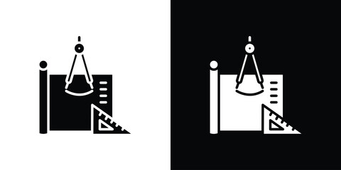 Construction plan concept design element. pictogram icons.. vector glyph flat icons