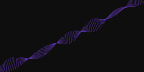 Abstract smoke background, holographic, rainbow, foil, gradient, pattern, pink, blue, effect, glow, yellow, green, purple. Purple background with flowing wave lines. Futuristic technology concept.