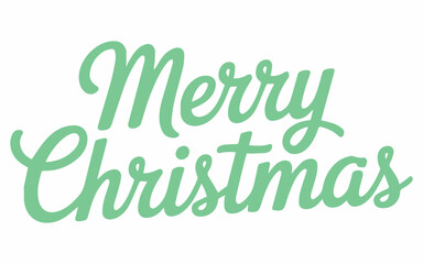 Fototapeta premium Wish everyone a very Merry Christmas with this stylish mint green holiday greeting, perfect for cards, social media, and festive designs